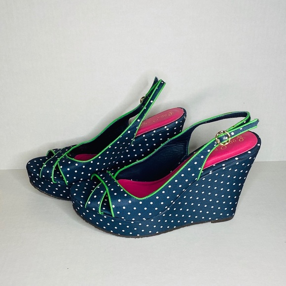 Lilly Pulitzer Picture Perfect Espadrille blue dot - Picture 5 of 14